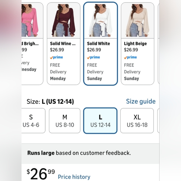 New White Wrap Tie Front Crop Top Blouse - Picture 5 of 5